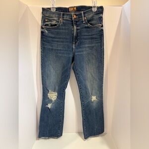 MOTHER Jeans -The Insider Crop Step Chew Dancing On Coal Size 28 short/petite